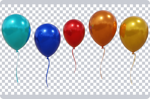 Download Balloons Golden and Colorful PNG PSD - Balloon Collection