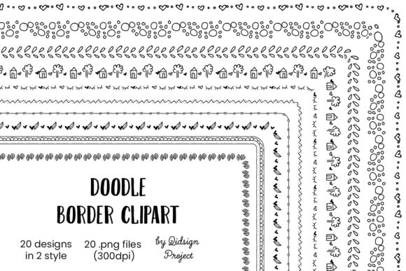 Download Doodle Border Clipart - Premium Bundle