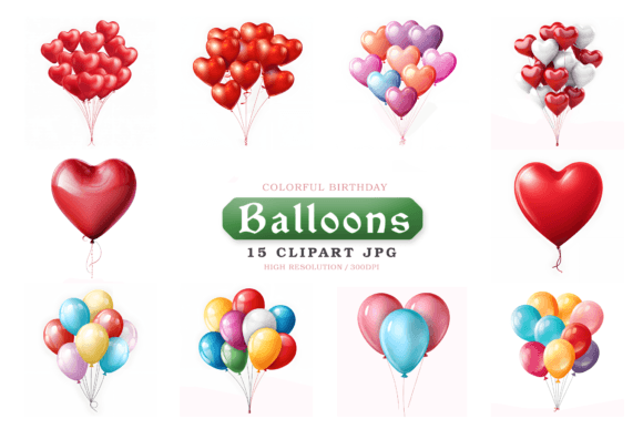 Download Colorful Birthday Balloons Clipart - Balloon Collection