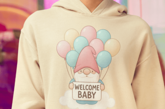Download Welcome Baby Gnome with Pastel Balloons - Balloon Collection