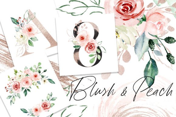 Download Watercolor Flowers Pink and Peach. - Peach Collection