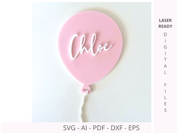Download Kids &amp; Baby Name Balloon Shape Cut Files - Balloon Collection