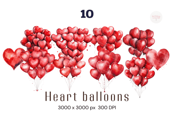 Download Heart Balloon | Watercolor | Card Making - Balloon Collection