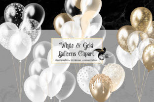 Download White and Gold Balloons Clipart - Balloon Collection