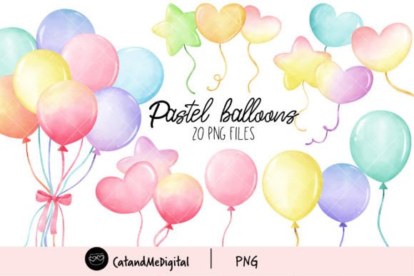 Download Pastel Balloons Clipart - Balloon Collection