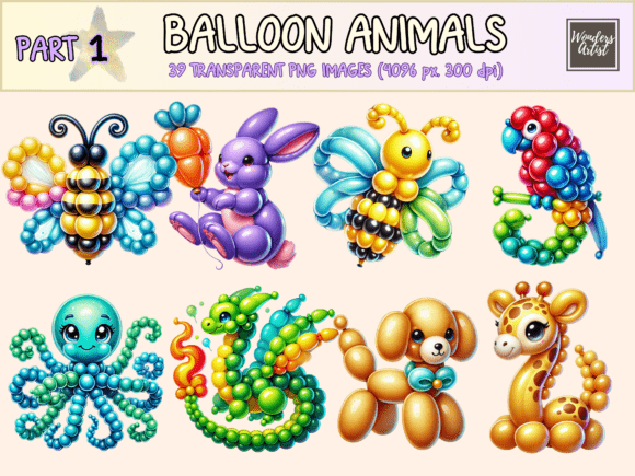 Download Balloon Animals Clipart - Balloon Collection