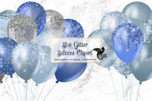 Download Blue Glitter Balloons Clipart - Balloon Collection