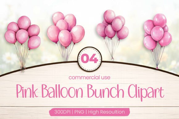 Download Pink Balloon Bunch Clipart PNG - Balloon Collection