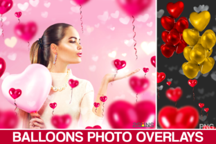 Download 40 Heart Balloons Photo Overlays - Balloon Collection