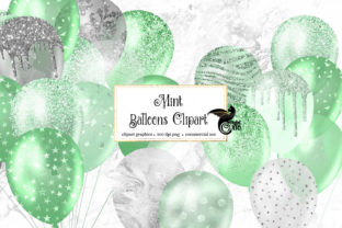 Download Mint Glitter Balloons Clipart - Balloon Collection