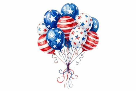 Download 4th of July Patriotic Balloons Clipart - Balloon Collection