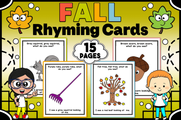 Download Fall-Themed Rhyming Cards - Card Collection