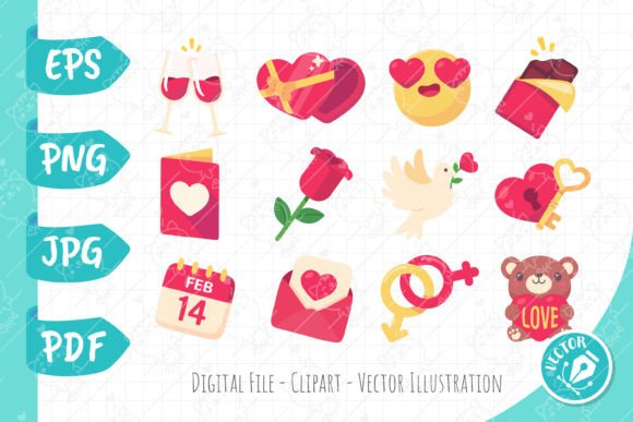Download Valentine's Day Card Decorative Elements - Card Collection
