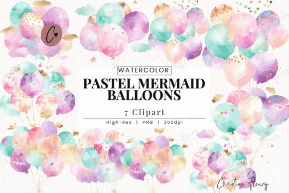 Download Watercolor Pastel Balloons Clipart - Balloon Collection
