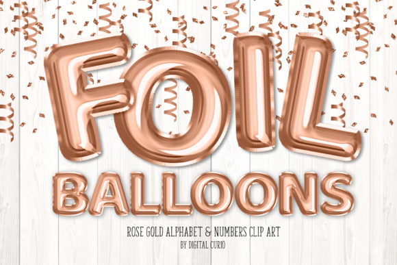 Download Rose Gold Foil Balloon Alphabet - Premium Resources