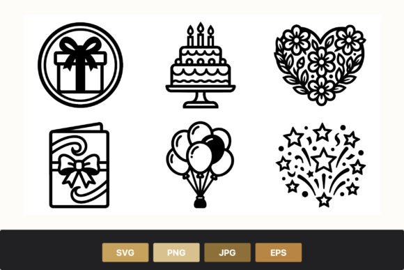Download Gift Cake Balloons Celebration Icons - Balloon Collection