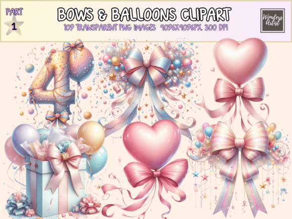 Download Bows &amp; Balloons Clipart - Balloon Collection
