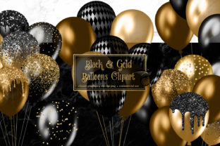 Download Black and Gold Balloons Clipart - Balloon Collection