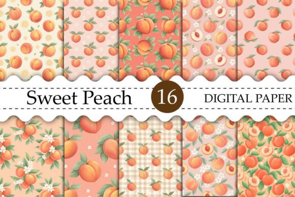 Download Sweet Peach Seamless Pattern - Peach Collection