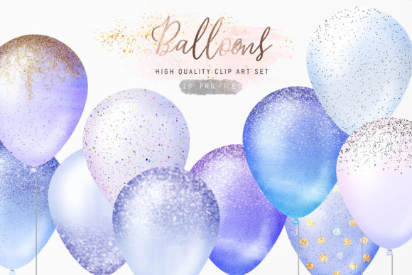 Download Blue Glitter Sparkle Confetti Balloons - Balloon Collection