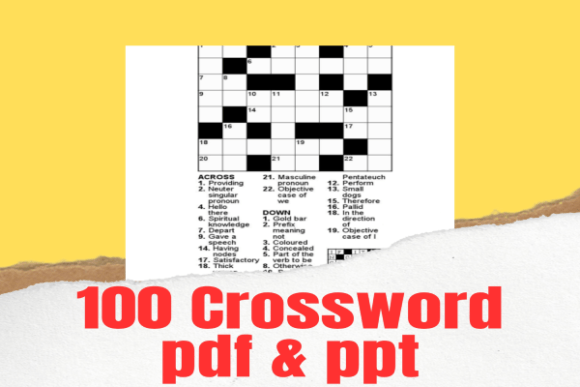 Download 100 Crossword Book PDF + PPT - Crossword Collection