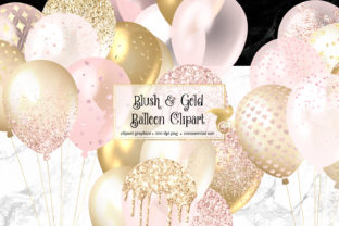 Download Blush and Gold Balloons Clipart - Balloon Collection