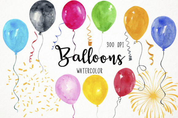 Download Watercolor Balloons Clipart - Balloon Collection