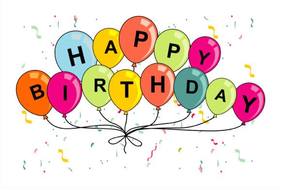 Download Happy Birthday Balloons and Confetti - Balloon Collection
