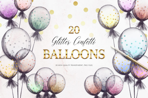 Download Glitter Balloons Clipart, Birthday PNG - Balloon Collection