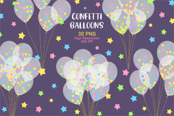 Download Confetti Balloons Clip Art - Balloon Collection